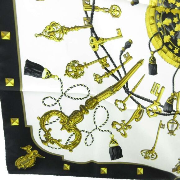 Hermes Carre90 Scarf LES CLES Key Silk Multicolor - Picture 5 of 7